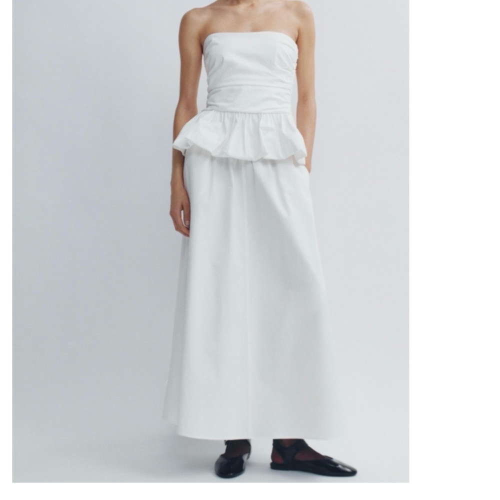ZARA pleated midi skirt
